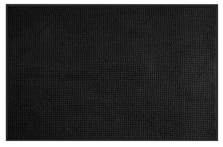 CHENILL dywanik łazienkowy 50x80cm, 100% polyester, czarny