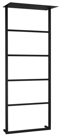 Przejdź do produktu SKA ścienny wieszak na ręczniki z półką 454x1184x252mm, czarny mat