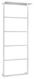 SKA ścienny wieszak na ręczniki z półką 454x1184x252mm, biały mat