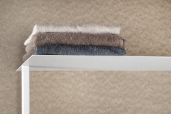 SKA ścienny wieszak na ręczniki z półką 454x1184x252mm, biały mat