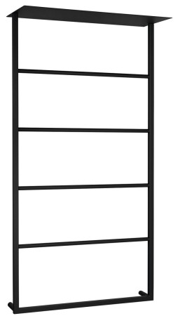 Przejdź do produktu SKA ścienny wieszak na ręczniki z półką 604x1184x252mm, czarny mat