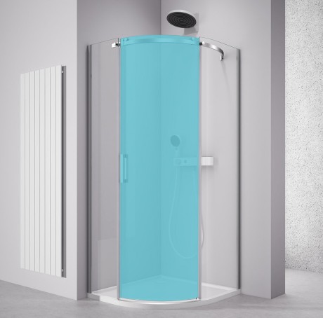 Przejdź do produktu THRON COMPONENT kabina prysznicowa półokrągła 900x900mm, szkło czyste, prawy