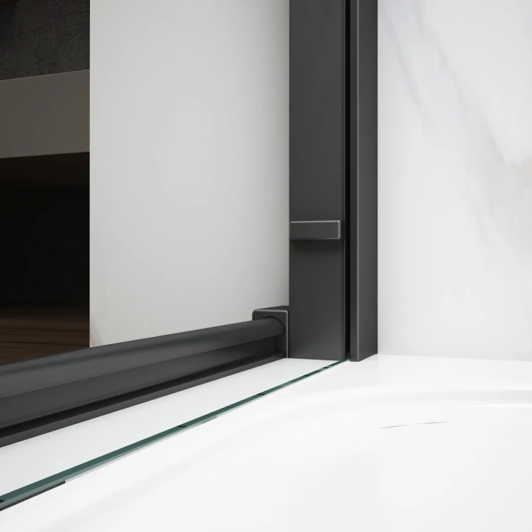 SPIRIT BLACK drzwi prysznicowe 1000 mm, szkło czyste