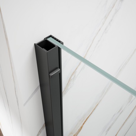Przejdź do produktu SPIRIT BLACK drzwi prysznicowe 1100 mm, szkło czyste