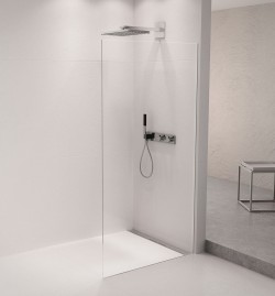 ARCHITEX zestaw do mocowania szkła podłoga-ściana, 1615x2105mm, polerowany aluminium