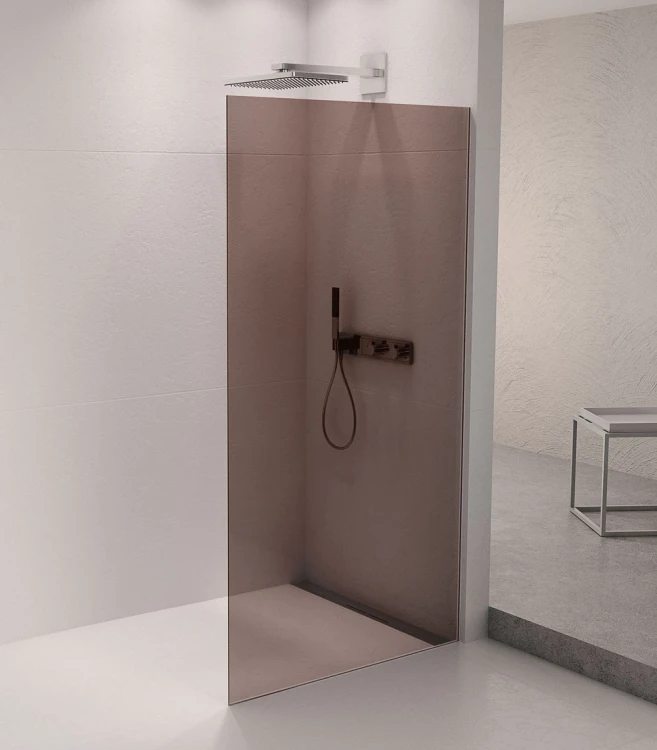 ARCHITEX zestaw do mocowania szkła podłoga-ściana, 1615x2105mm, polerowany aluminium