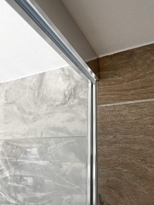 ARCHITEX zestaw do mocowania szkła, ściana-podłoga-sufit, 1615x2600mm, polerowane aluminium