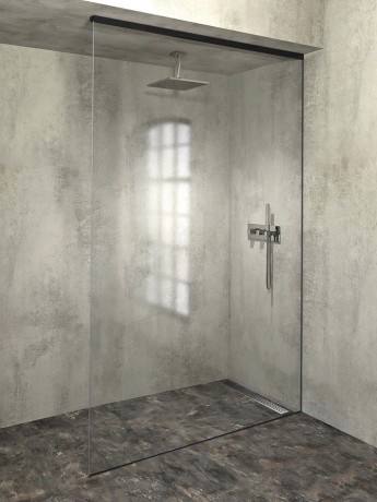 Przejdź do produktu ARCHITEX zestaw do mocowania szkła, ściana-podłoga-sufit, 1615x2600mm, czarny mat