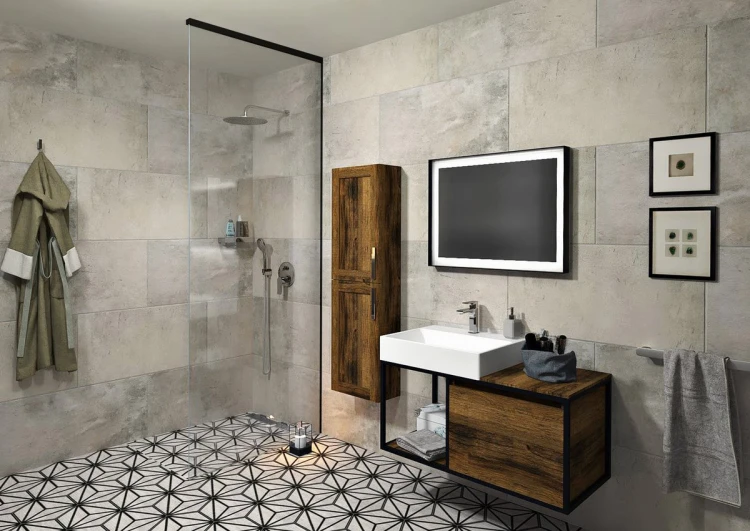 ARCHITEX zestaw do mocowania szkła, ściana-podłoga-sufit, 1615x2600mm, czarny mat