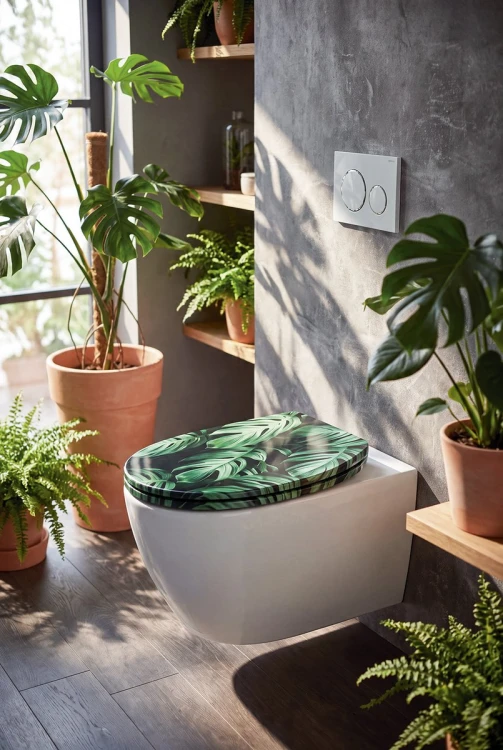 FUNNY deska WC z nadrukiem monstera