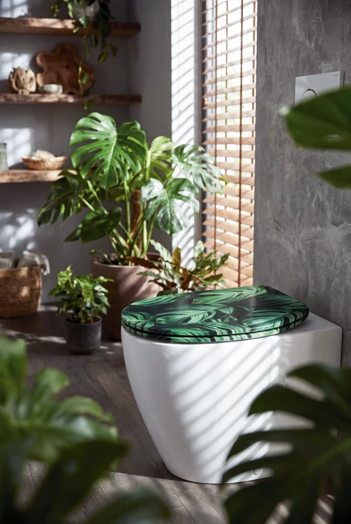 FUNNY deska WC z nadrukiem monstera