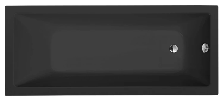 NOEMI wanna prostokątna 180x80x39cm, czarny mat