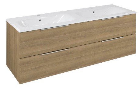 Przejdź do produktu CIRASA szafka umywalkowa 139,6x52x46cm, dąb cuneo