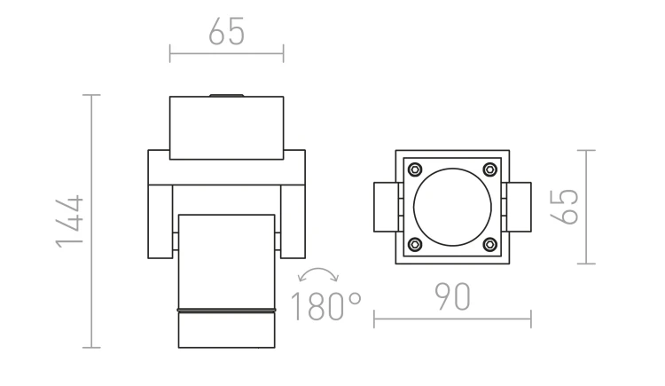 RENDL CASSO kierunkowa aluminium 230V GU10 35W IP54