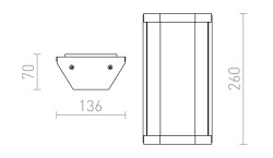 RENDL PENTA ścienna antracyt 230V E27 18W