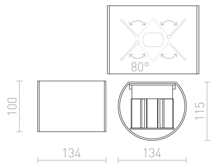 RENDL TITO R ścienna biała 230V LED 6W IP54 3000K