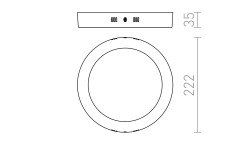RENDL SOCORRO R 220 natynkowa biała 230V LED 18W 3000K