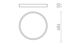 RENDL SOLEN 49 sufitowa mosiądz szczotkowana 230V LED 42W 3000K 4000K 6000K