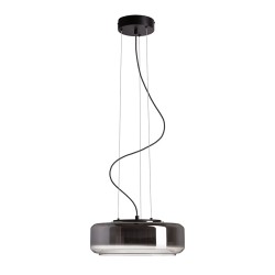 RENDL NAOMI 35 wisząca szkło przydymione/szkło mleczne/czarna 230V LED 18W 3000K