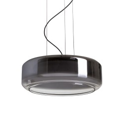 RENDL NAOMI 35 wisząca szkło przydymione/szkło mleczne/czarna 230V LED 18W 3000K