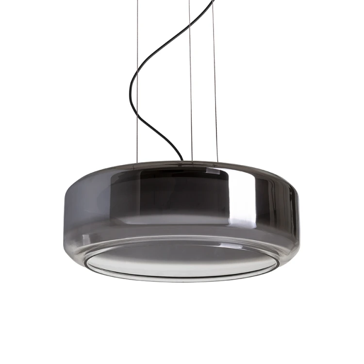 RENDL NAOMI 35 wisząca szkło przydymione/szkło mleczne/czarna 230V LED 18W 3000K