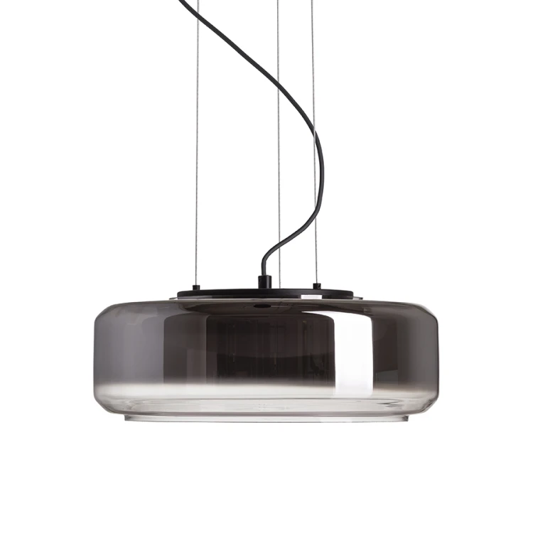 RENDL NAOMI 35 wisząca szkło przydymione/szkło mleczne/czarna 230V LED 18W 3000K