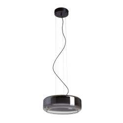 RENDL NAOMI 35 wisząca szkło przydymione/szkło mleczne/czarna 230V LED 18W 3000K