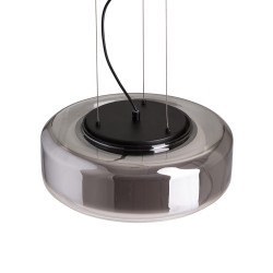 RENDL NAOMI 35 wisząca szkło przydymione/szkło mleczne/czarna 230V LED 18W 3000K