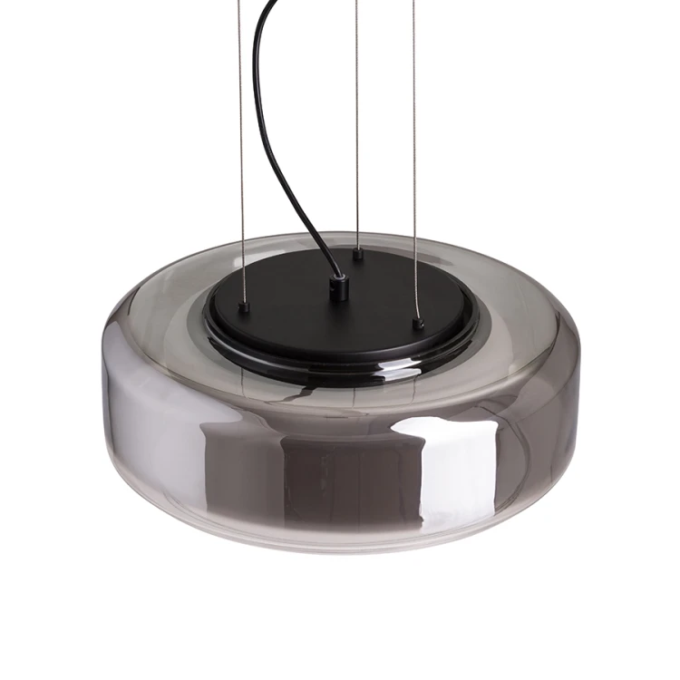 RENDL NAOMI 35 wisząca szkło przydymione/szkło mleczne/czarna 230V LED 18W 3000K