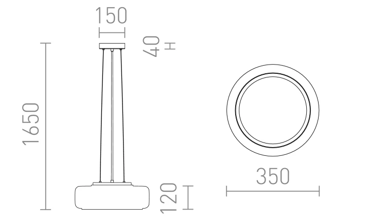 RENDL NAOMI 35 wisząca szkło przydymione/szkło mleczne/czarna 230V LED 18W 3000K