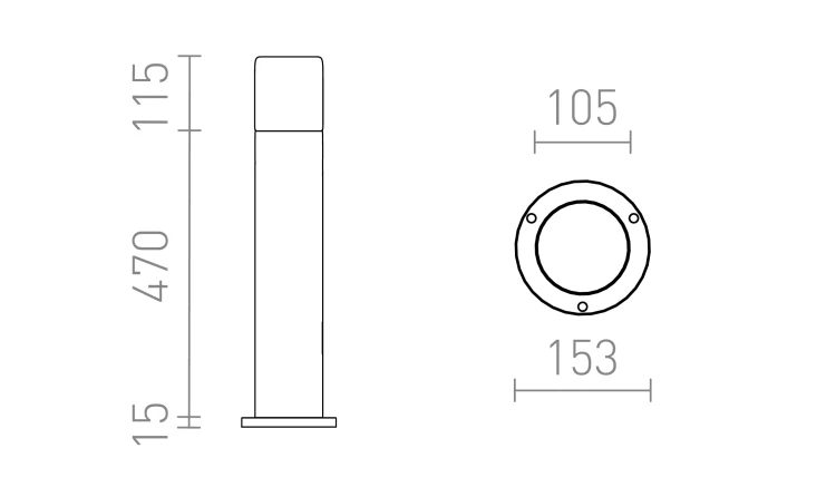 RENDL QUINN 60 podłogowa czarna szkło bursztynowe 230V LED E27 11W IP54