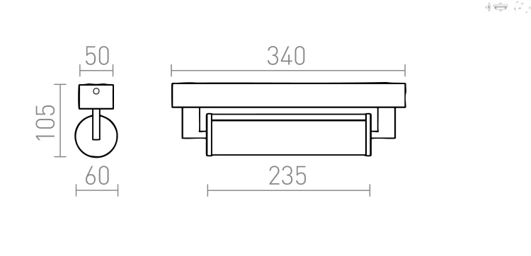 RENDL ROCCA 34 ścienna chrom 230V LED 8W IP44 3000K