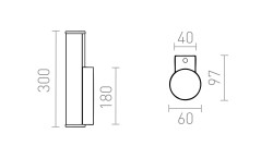 RENDL STELLA ściana chrom 230V LED 7W IP44 3000K