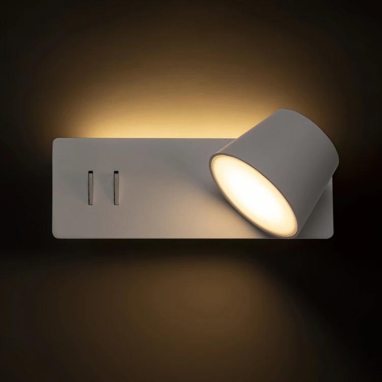 RENDL AMADEUS ściana z podświetleniem biała 230V LED 4+6W 3000K