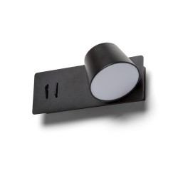 RENDL AMADEUS ściana z podświetleniem czarna 230V LED 4+6W 3000K