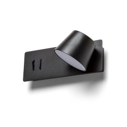 RENDL AMADEUS ściana z podświetleniem czarna 230V LED 4+6W 3000K