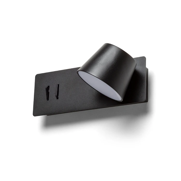 RENDL AMADEUS ściana z podświetleniem czarna 230V LED 4+6W 3000K