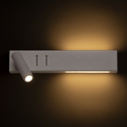 RENDL ODEON ściana z podświetleniem biała 230V LED 8+3W 30° 3000K