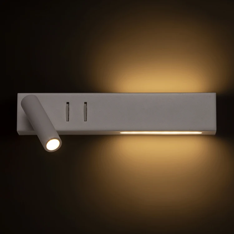 RENDL ODEON ściana z podświetleniem biała 230V LED 8+3W 30° 3000K
