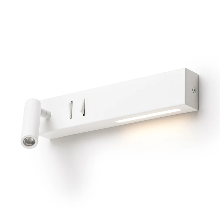 RENDL ODEON ściana z podświetleniem biała 230V LED 8+3W 30° 3000K