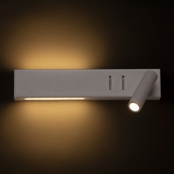 RENDL ODEON ściana z podświetleniem biała 230V LED 8+3W 30° 3000K