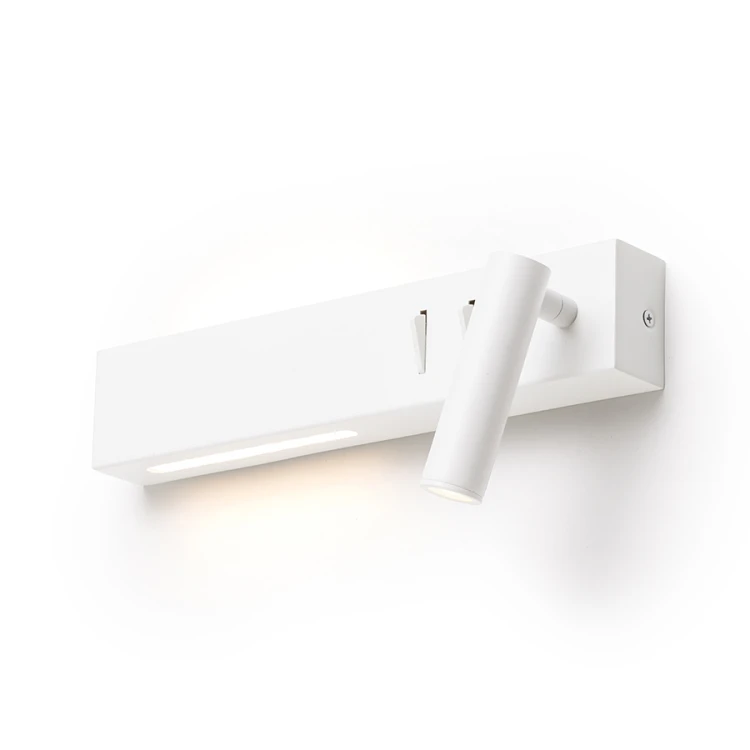 RENDL ODEON ściana z podświetleniem biała 230V LED 8+3W 30° 3000K