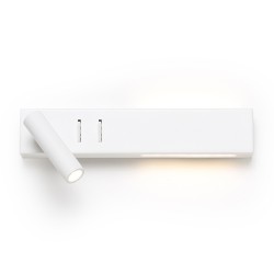 RENDL ODEON ściana z podświetleniem biała 230V LED 8+3W 30° 3000K