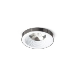 RENDL SHARM PLUS wpuszczana biała czarny chrom 230V LED 10W 24° 3000K