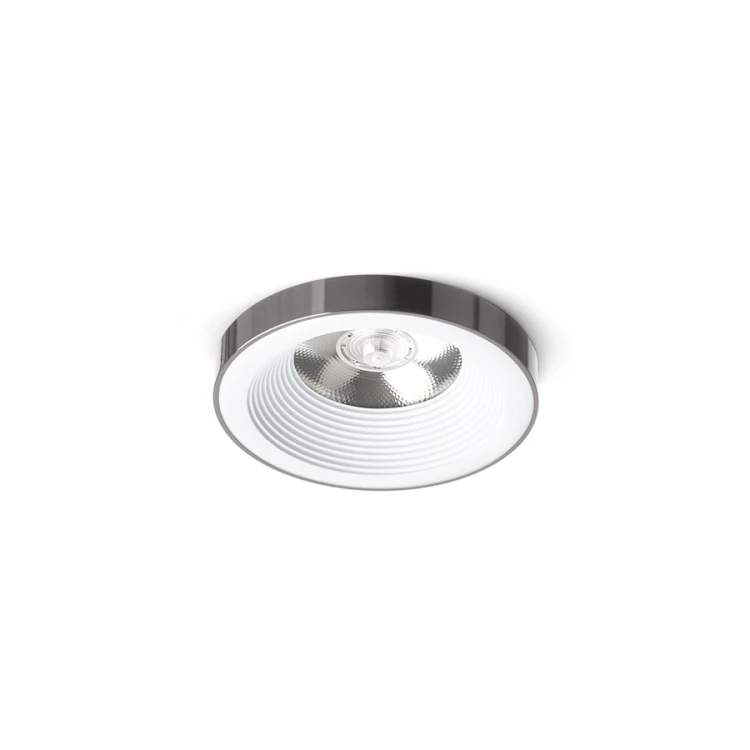RENDL SHARM PLUS wpuszczana biała czarny chrom 230V LED 10W 24° 3000K