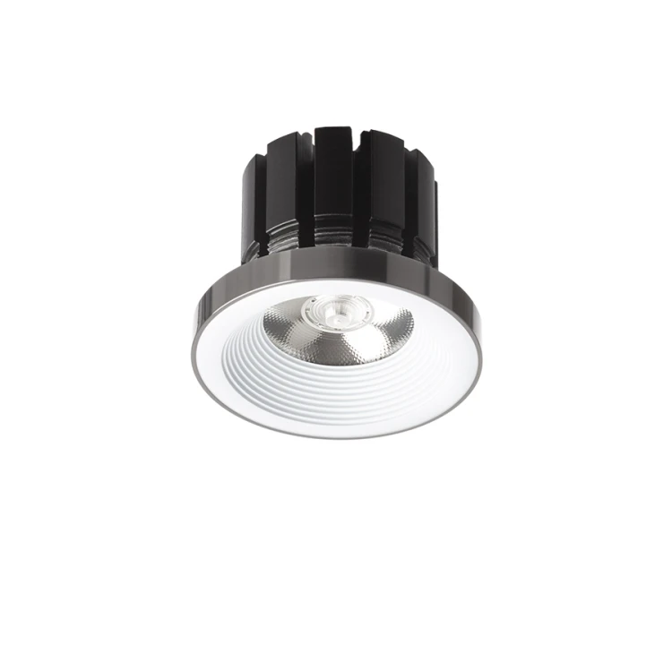 RENDL SHARM PLUS wpuszczana biała czarny chrom 230V LED 10W 24° 3000K