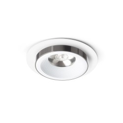 RENDL SHARM R I wpuszczana biała czarny chrom 230V LED 10W 24° 3000K