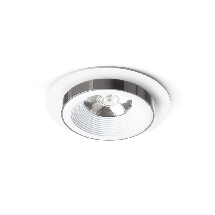 RENDL SHARM R I wpuszczana biała czarny chrom 230V LED 10W 24° 3000K