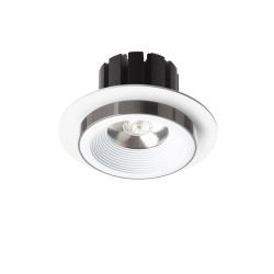 RENDL SHARM R I wpuszczana biała czarny chrom 230V LED 10W 24° 3000K
