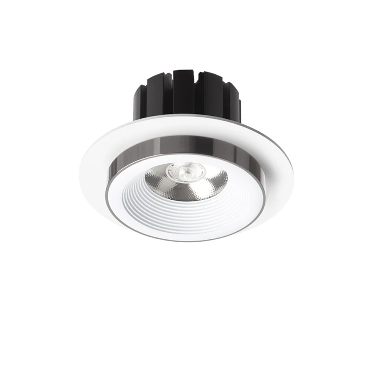 RENDL SHARM R I wpuszczana biała czarny chrom 230V LED 10W 24° 3000K